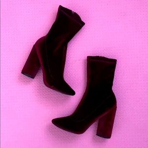 Red Velvet Sock Booties